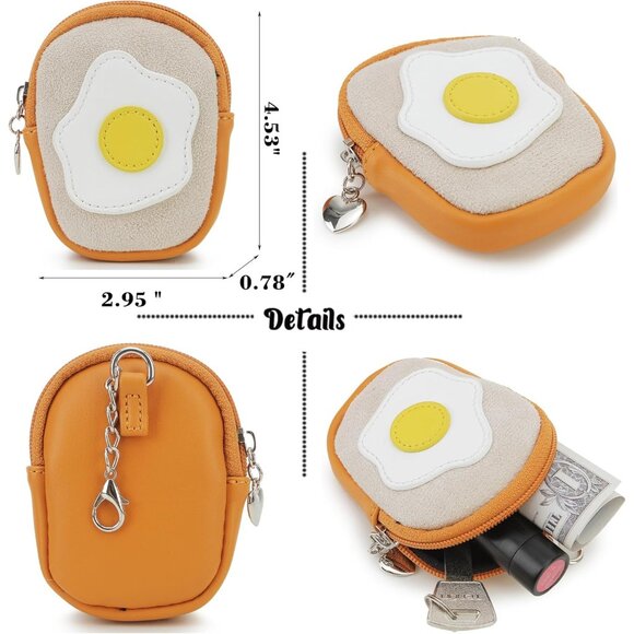 Toast Shaped Ita Bag for Women with Pin Display Inserts and Adjustable Straps - Picture 8 of 9